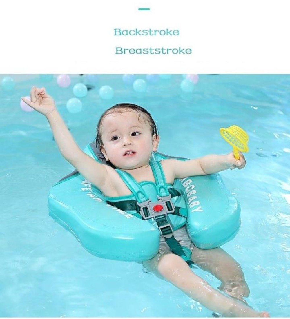 Baby Swim Trainer Ring, UPF50+ canopy, designed for safe and fun infant swimming