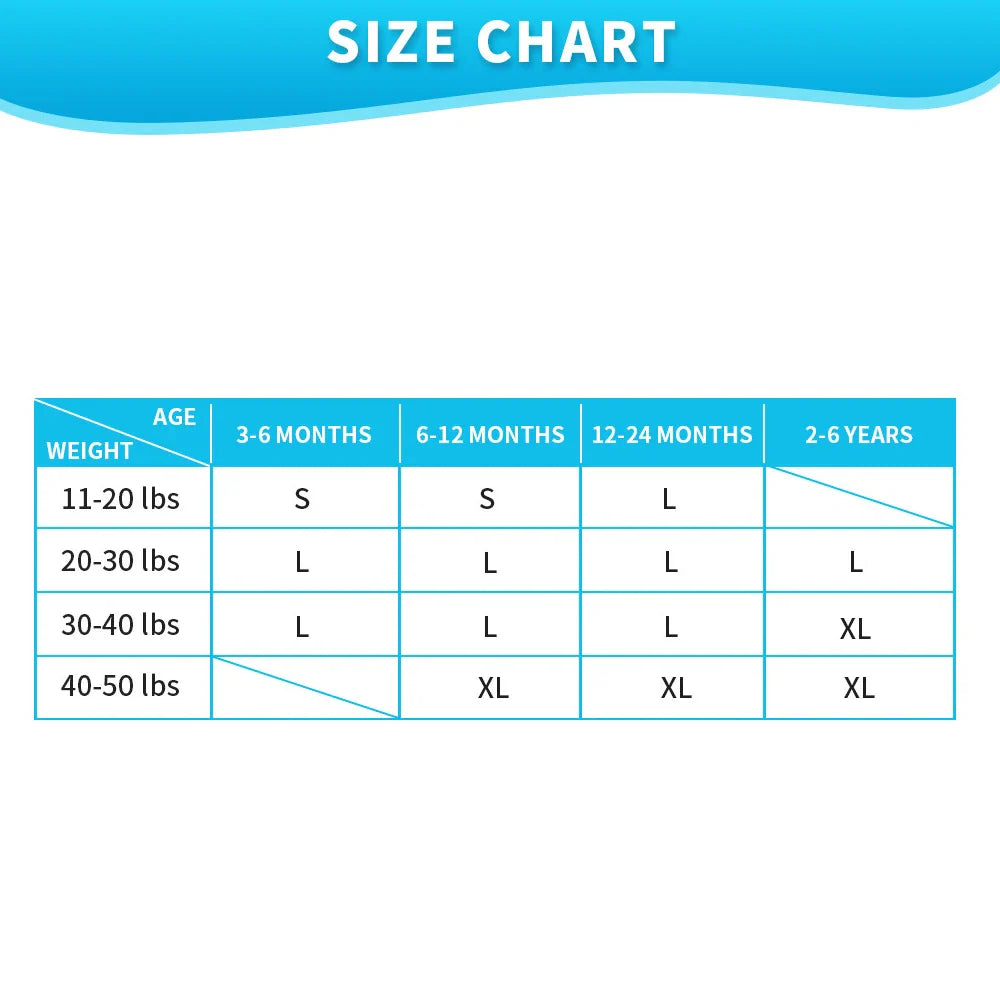 Safety baby swim float with sun canopy, designed for infants learning to swim