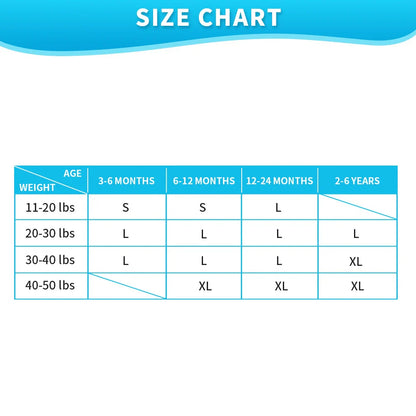Safety baby swim float with sun canopy, designed for infants learning to swim
