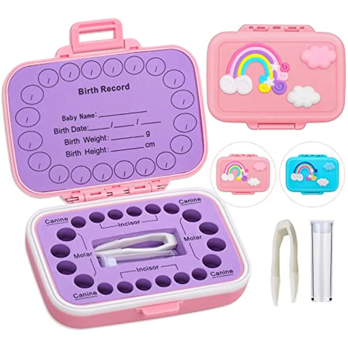 Baby Teeth Keepsake Box with organizer for preserving childhood memories and dental milestones