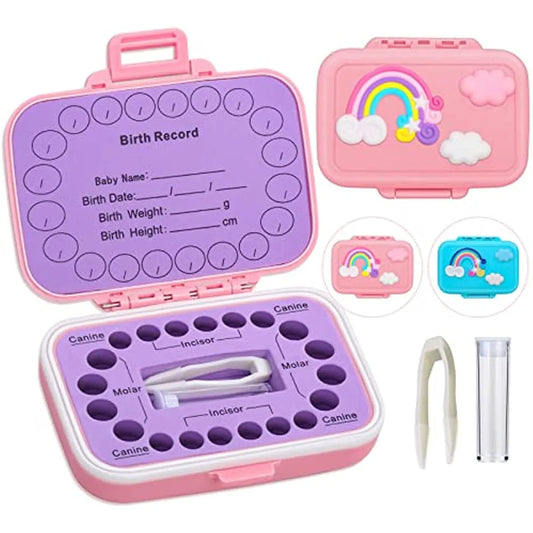 Baby Teeth Keepsake Box with organizer for preserving childhood memories and dental milestones