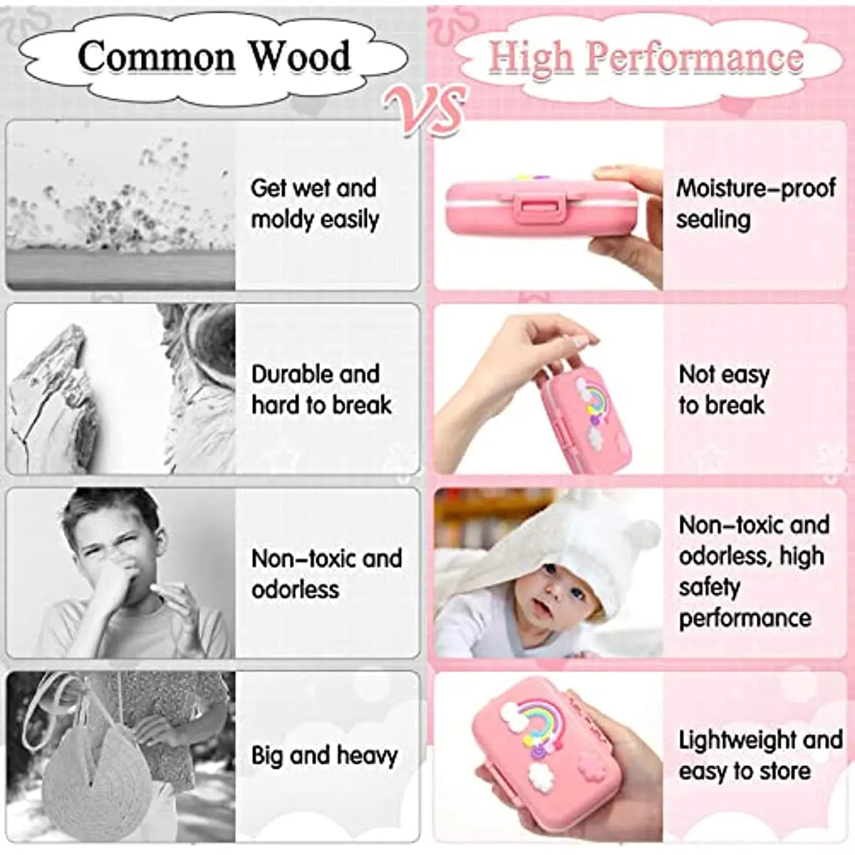 Compact baby tooth storage box, perfect for preserving the magic of the tooth fairy and milestones