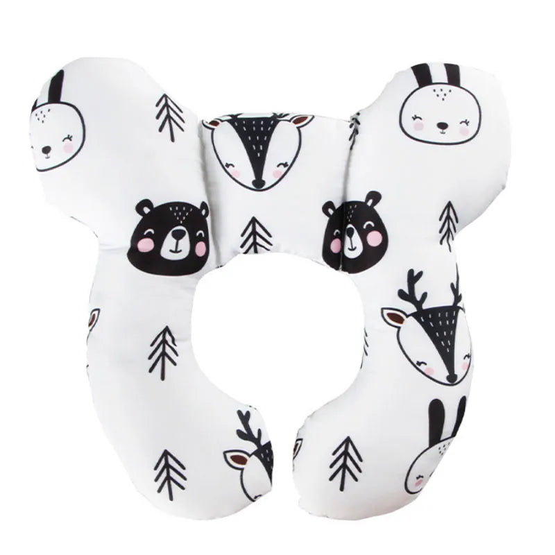 U-shape infant head support, ergonomic design for car seat, stroller, and high chair, baby comfort item