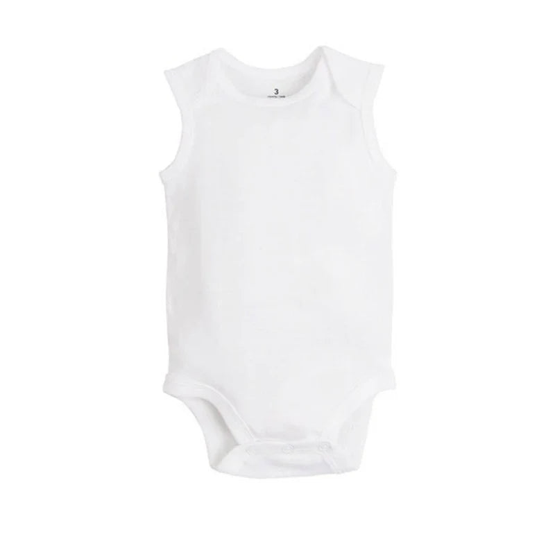 Folded baby unisex cotton sleepwear set, 3 pieces, showing a tag with size 'newborn', gentle fabric.