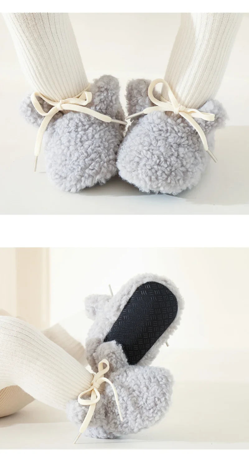 Baby unisex soft anti-slip winter crib shoes, essential for cozy newborn feet.