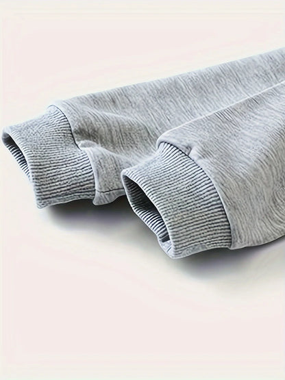 Cozy children's two-piece attire, unisex design in soft cotton for winter and spring comfort
