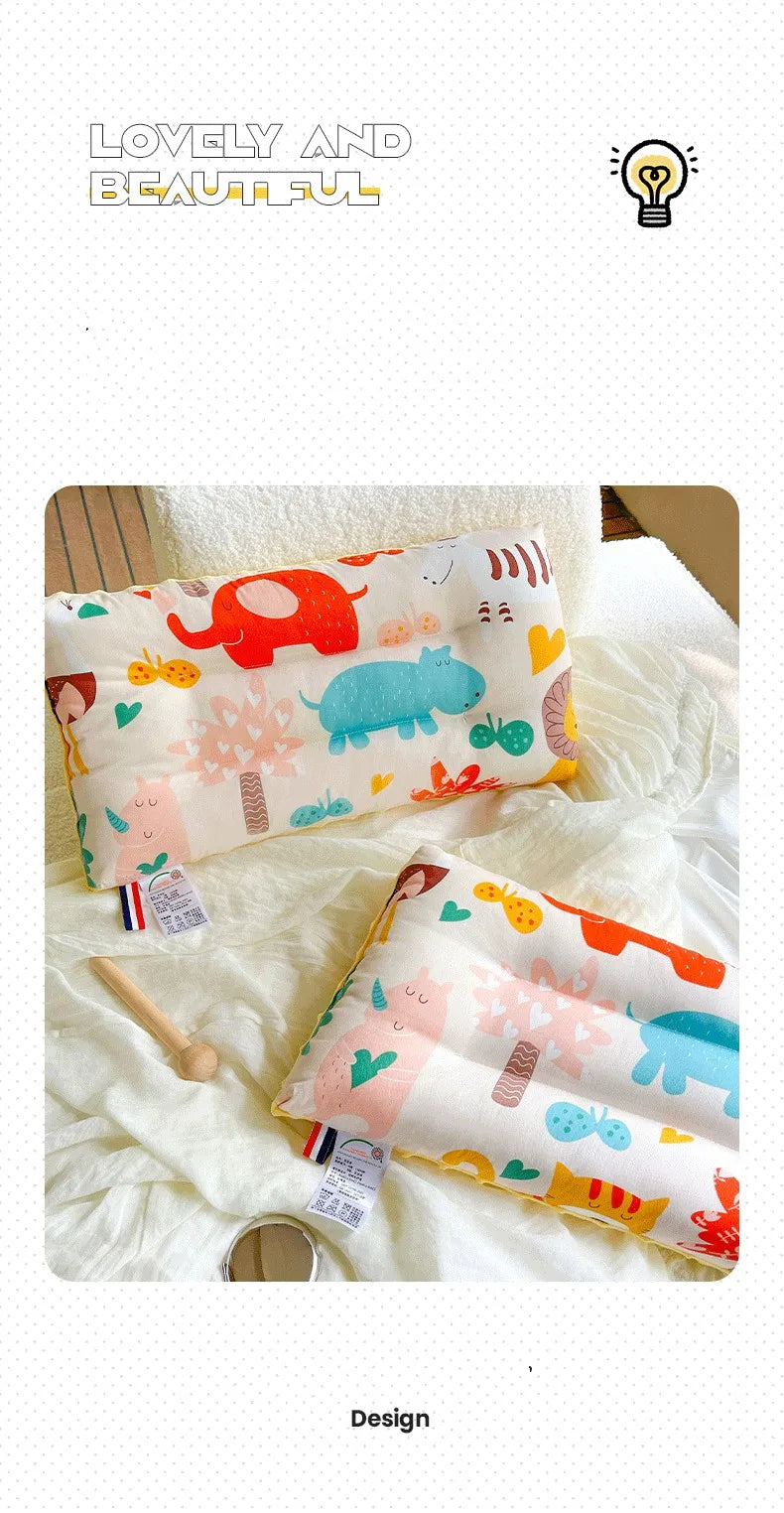 Toddler's velvet pillow, soft to the touch, offers superior comfort and head positioning for sleep.