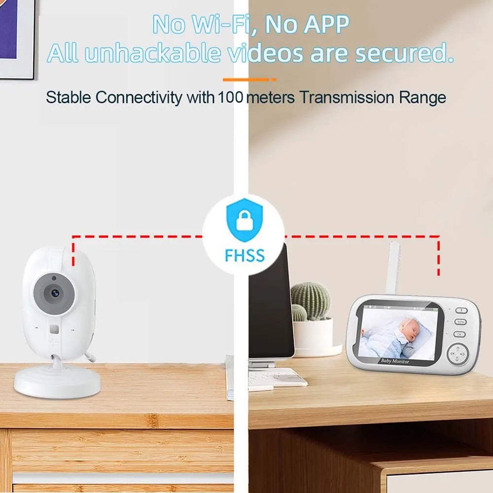 Baby monitor camera with motion detection capability, ideal for active babies.