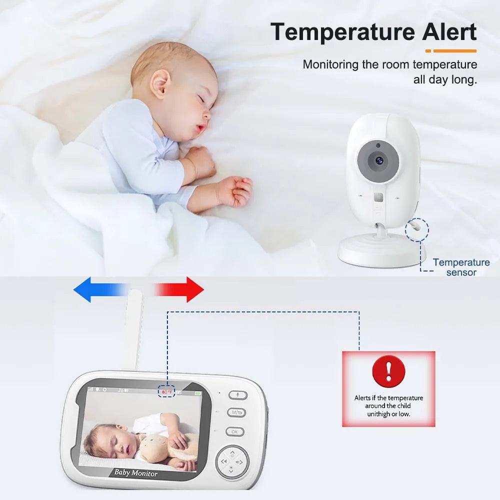 Baby monitor set, including camera and parent unit, ready for nursery setup.