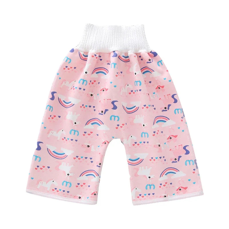 Close-up of a blue reusable waterproof baby diaper pant, soft cotton for infants.
