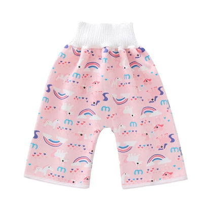 Close-up of a blue reusable waterproof baby diaper pant, soft cotton for infants.