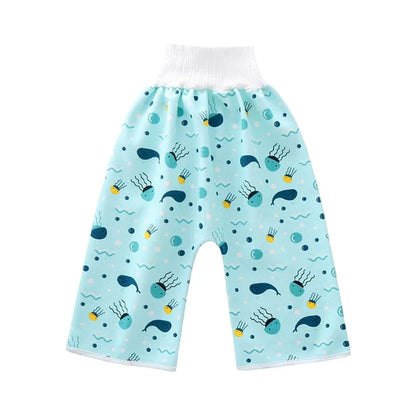 Assortment of plain white reusable waterproof diaper pants for baby daily use.