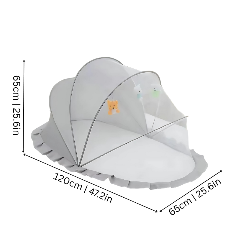 Portable Baby Whale Mosquito Net - infant crib cover. Nursery bug protection for safe sleep.