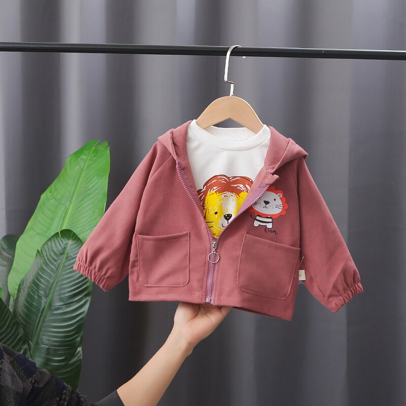 Baby boy in 'Will Be Ok' hooded cotton jacket, casual yet trendy children's everyday wear