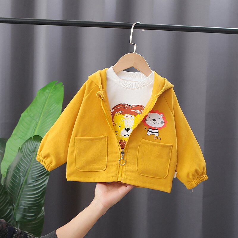 Folded 'Will Be Ok' unisex toddler hooded jacket, soft cotton, essential kids fall clothing
