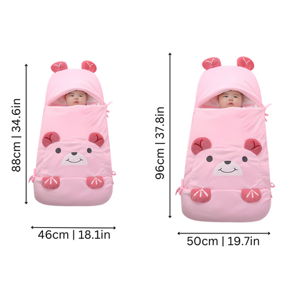 Newborn in soft cotton swaddle blanket, depicting secure and warm infant comfort.