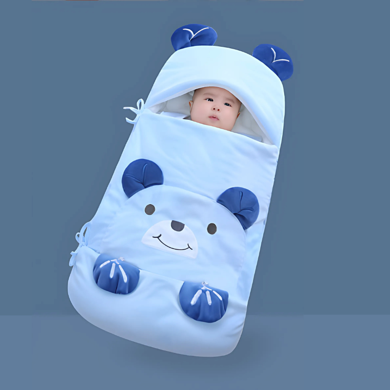 Unisex baby sleeping bag made of cotton, ideal for winter and autumn comfort.