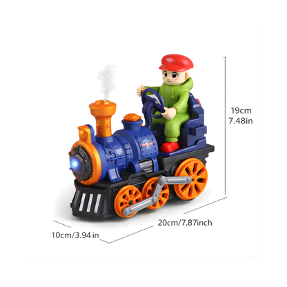 Kids' preschool learning steam train toy in vibrant colors, an engaging educational musical toy