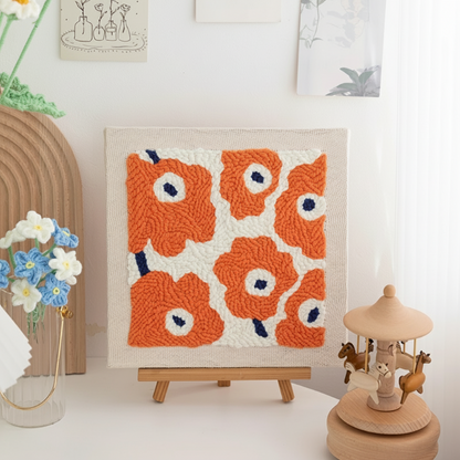 Stress relief DIY craft project: a beginner embroidery kit with a beautiful floral design