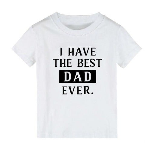 Unisex 'Best Dad' print t-shirt for adult, made of cotton blend, ideal fatherchild matching apparel