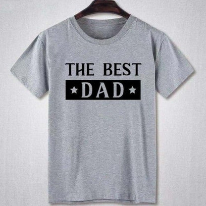 Family matching 'Best Dad' clothing gift set with adult, toddler, and baby sizes, unisex design