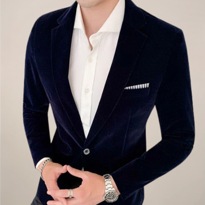 Men's tailored formal blazer, sophisticated for special occasions, evening wear, autumn & winter fashion.