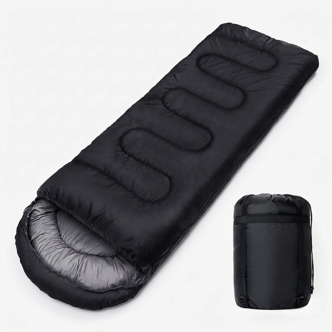 Compact ultralight sleeping bag, perfect for backpacking and camping adventures. Easy to carry outdoor gear.