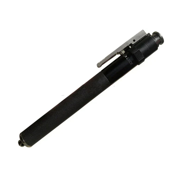 Unisex black walking stick with one-button release. Collapsible aluminum trekking pole, ideal for senior support.