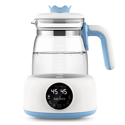 Nursery appliance: 1.2L blue thermostatic kettle, perfect for warming baby bottles