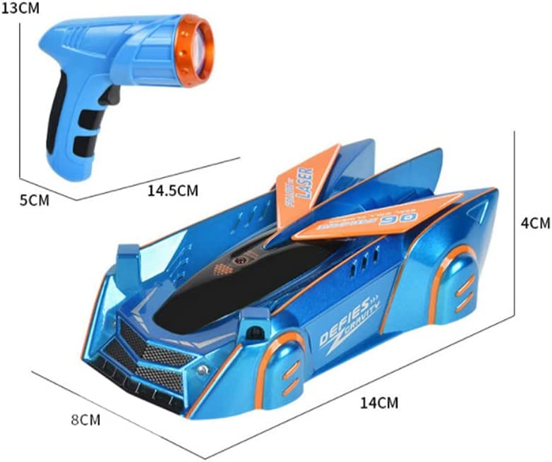 Remote control for kids' wall climbing car, featuring laser pointer button