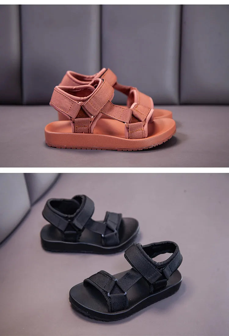 Durable boys' canvas sandals, ideal kids' footwear for beach trips or park adventures