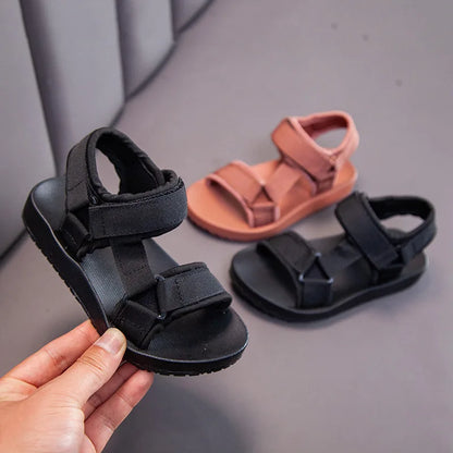 Kids' summer footwear: Navy canvas sandals for boys, ideal for play and outdoor activities