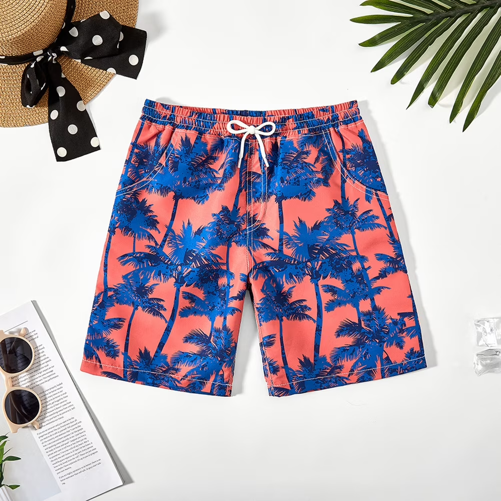 Stylish boys' quick-dry swim trunks, perfect kids swimwear for summer adventures.
