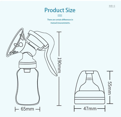 Portable manual breast pump for travel, BPA-free milk expression for busy nursing moms