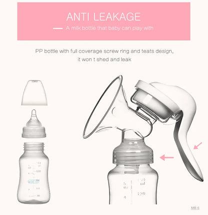 Manual breast pump, BPA-free for peace of mind during milk expression and nursing