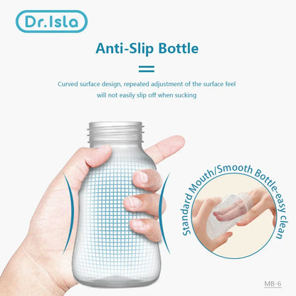 Hygienic manual breast pump, BPA-free, disassembled for easy cleaning and baby feeding