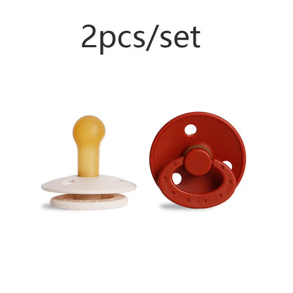 Orthodontic silicone baby pacifier, BPA-free, vibrant coral, helps oral development