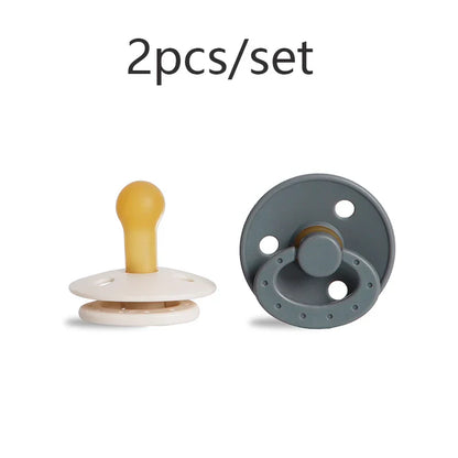 Scandinavian inspired baby pacifier, natural rubber, muted teal, for sensitive skin