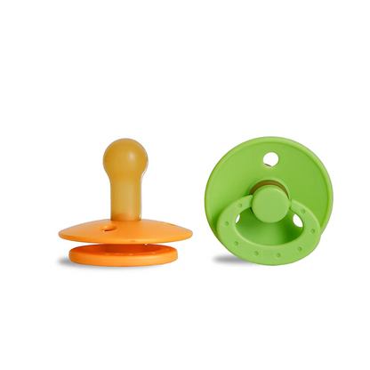 Pacifier for newborns, natural rubber, ergonomic design, gentle blue shade