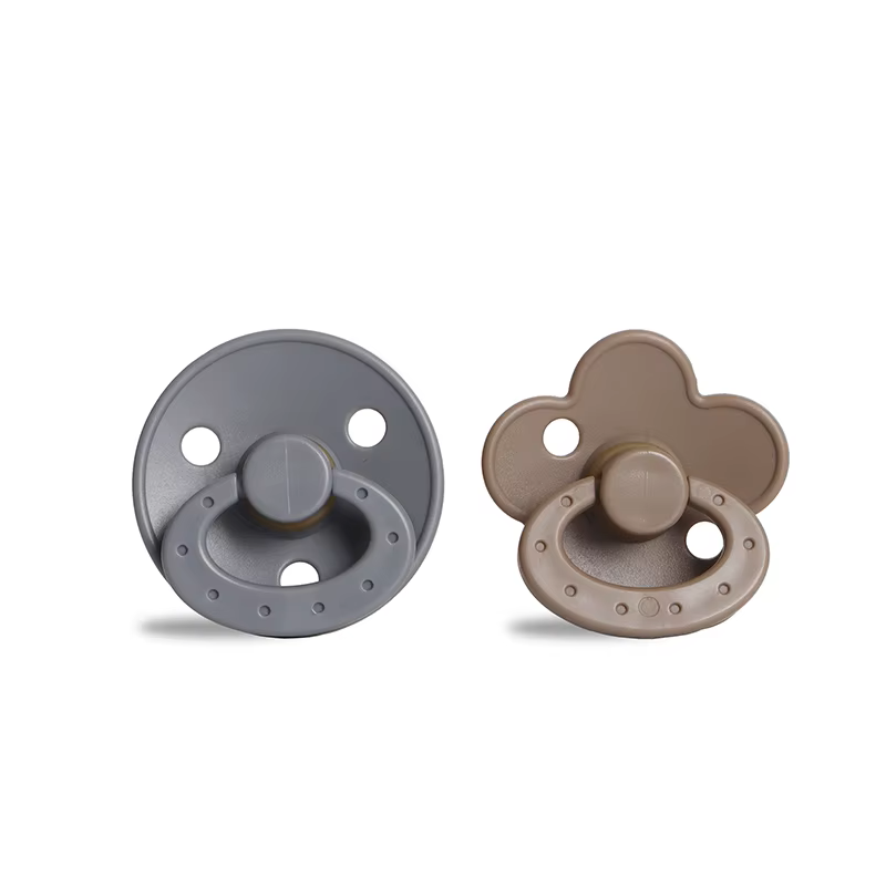 Infant soother, BPA-free silicone, classic design, soft brown, safe & durable