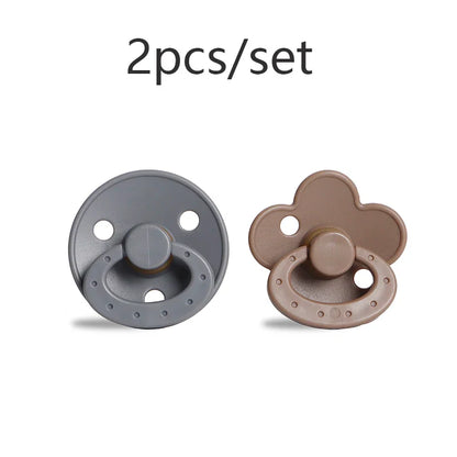 Baby pacifier and teether combo, natural rubber, dark green, soothing relief