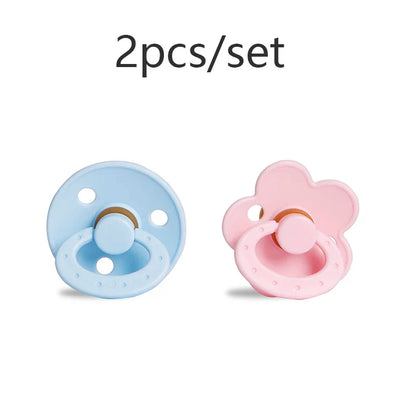 BPA-free silicone pacifier, single-piece construction, peach color, newborn must-have