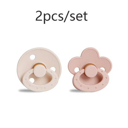 Premium baby pacifier, Scandinavian minimalist design, silicone, warm gray