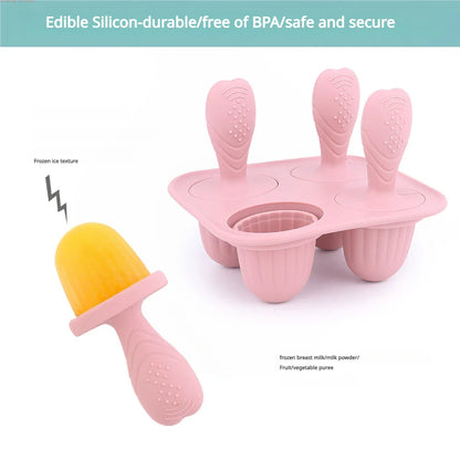 Weaning essentials: silicone baby teether and breast milk freezer molds