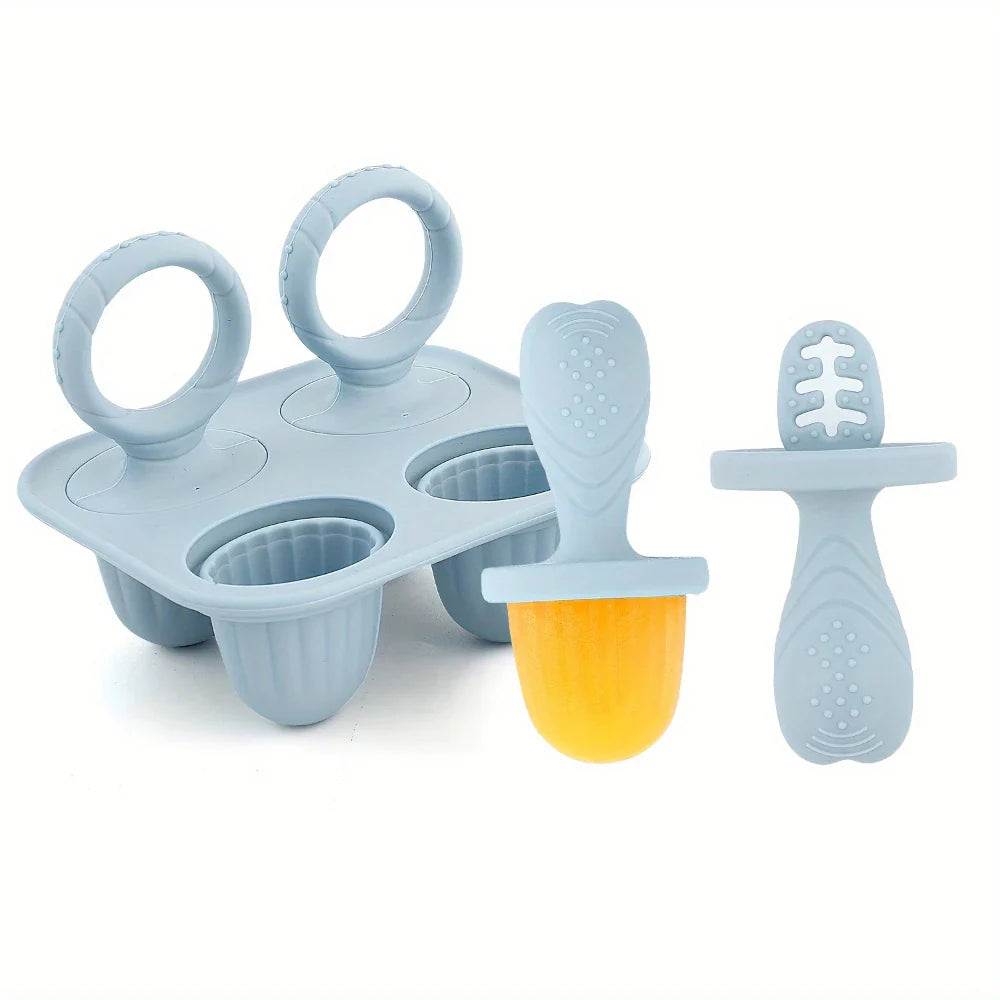 Close-up of flexible silicone baby teether, ideal for sore gums
