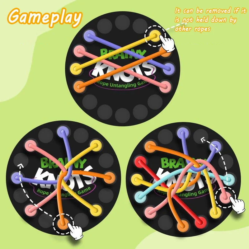 Unisex Brainy Knots logic game made of durable plastic, enhancing fine motor skills