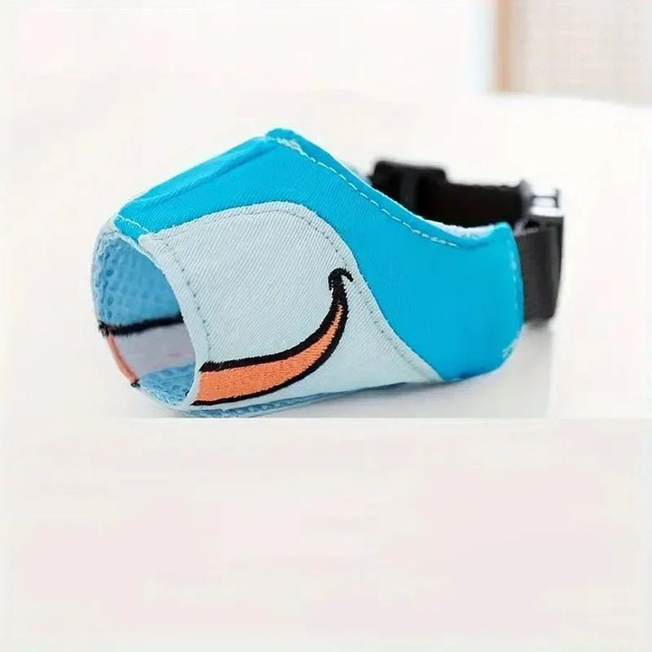 Fun, breathable dog muzzle, a secure pet safety accessory. Soft & comfortable for your dog's daily walks & training.