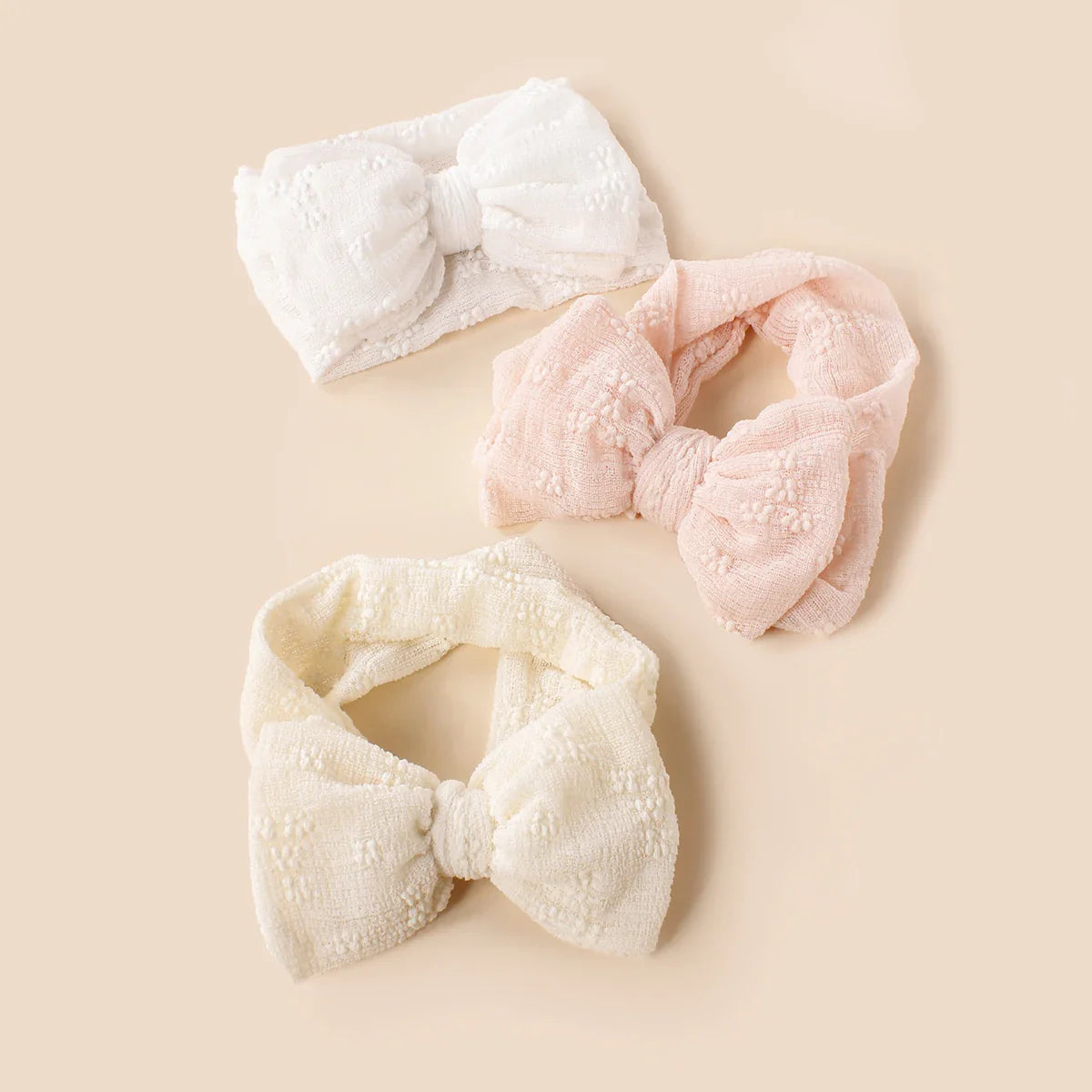 Adorable light blue baby breathable mesh turban headband, perfect for newborn headwear.
