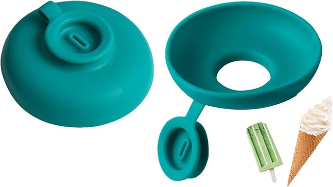 Innovative silicone ice cream accessory for babies and young children, making dessert time cleaner and more enjoyable