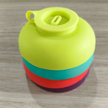 Close-up of a purple silicone ice cream holder, showcasing its flexible and durable design for young kids